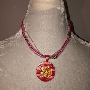 Hand Crafted Shell Look Pendant Matching E…